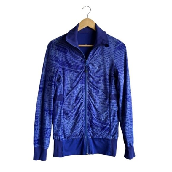 Lululemon Raja Women's Track Jacket Size 4 Cobalt Blue - Picture 10 of 12